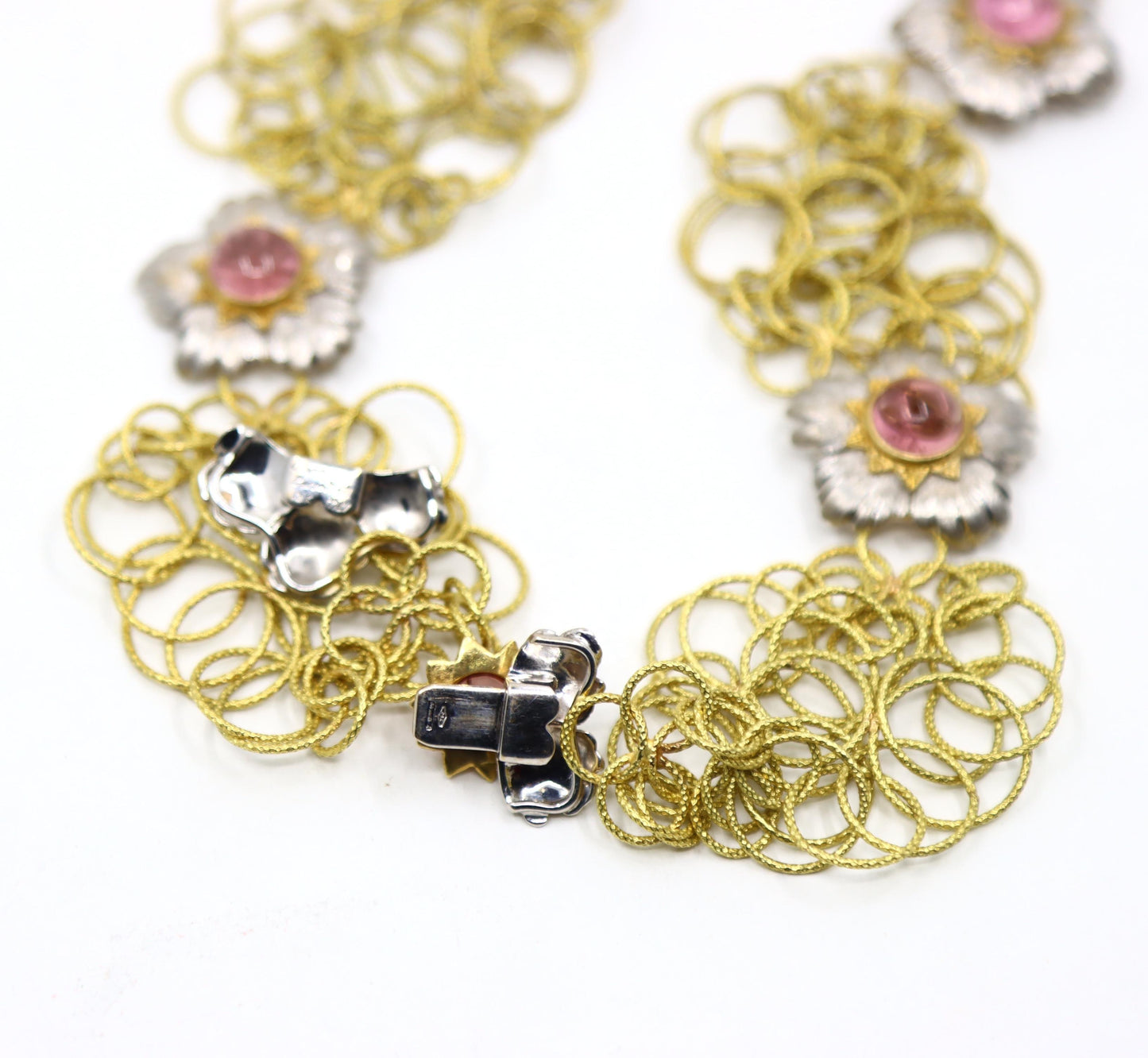 Buccellati 18K Yellow & White Gold Olympia Pink Tourmaline Necklace