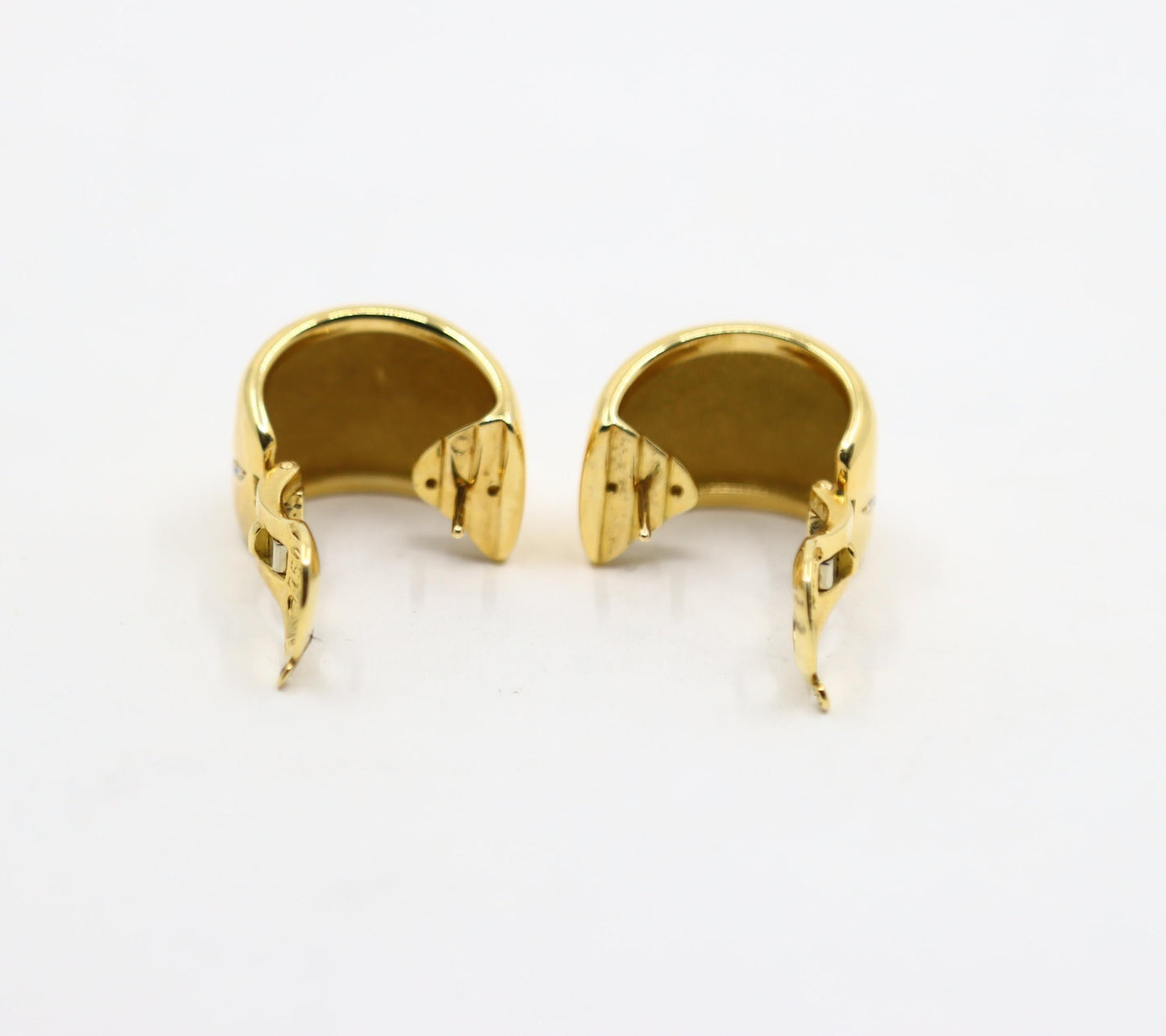 Van Cleef & Appels  18K Gold Diamond Hoop Earrings