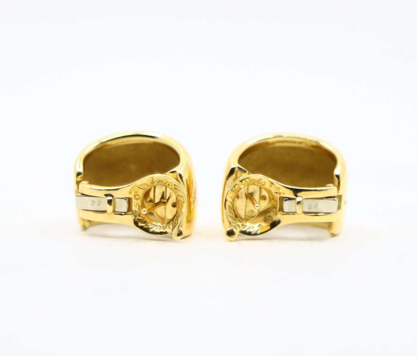 Van Cleef & Appels  18K Gold Diamond Hoop Earrings