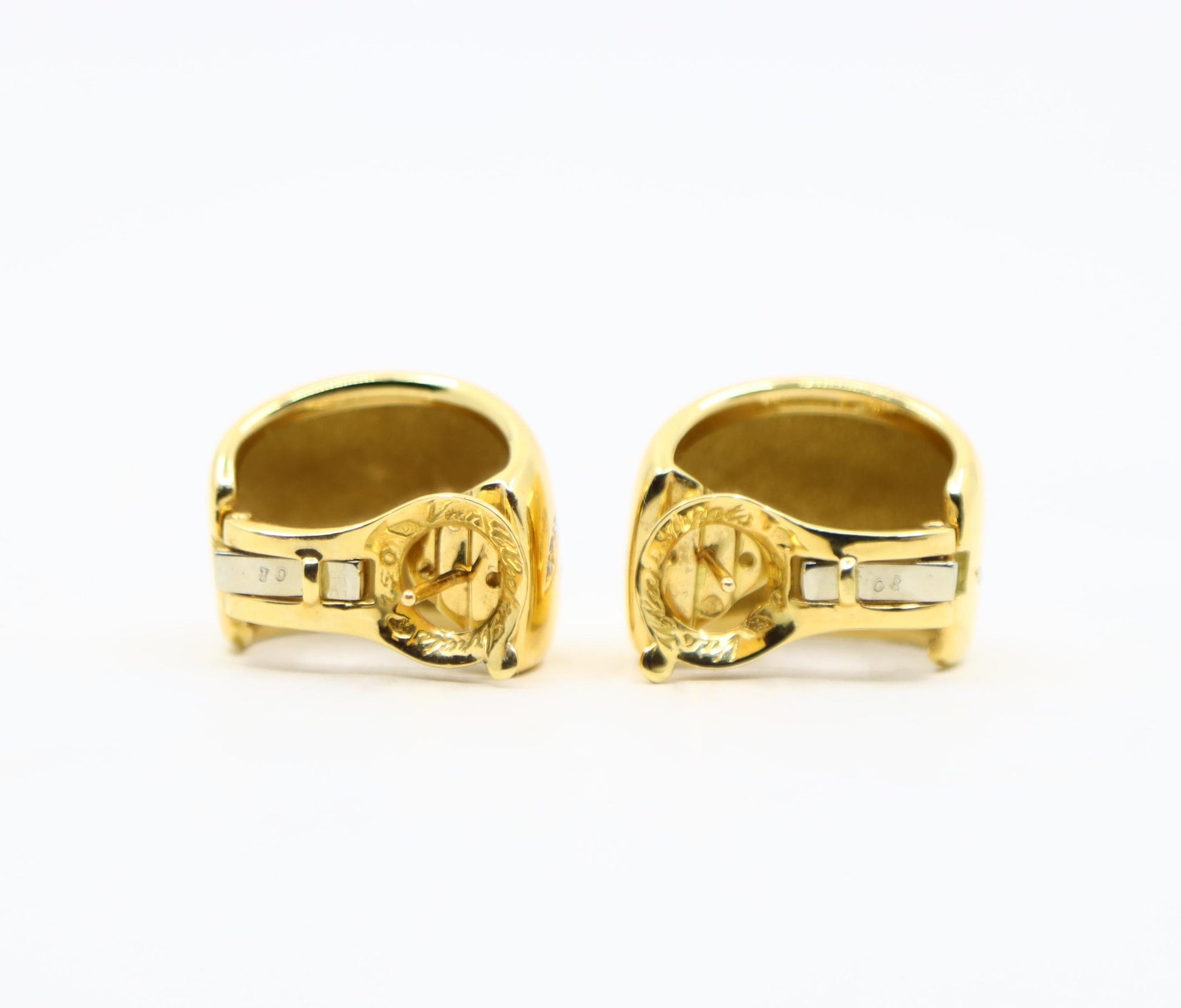 Van Cleef & Appels  18K Gold Diamond Hoop Earrings