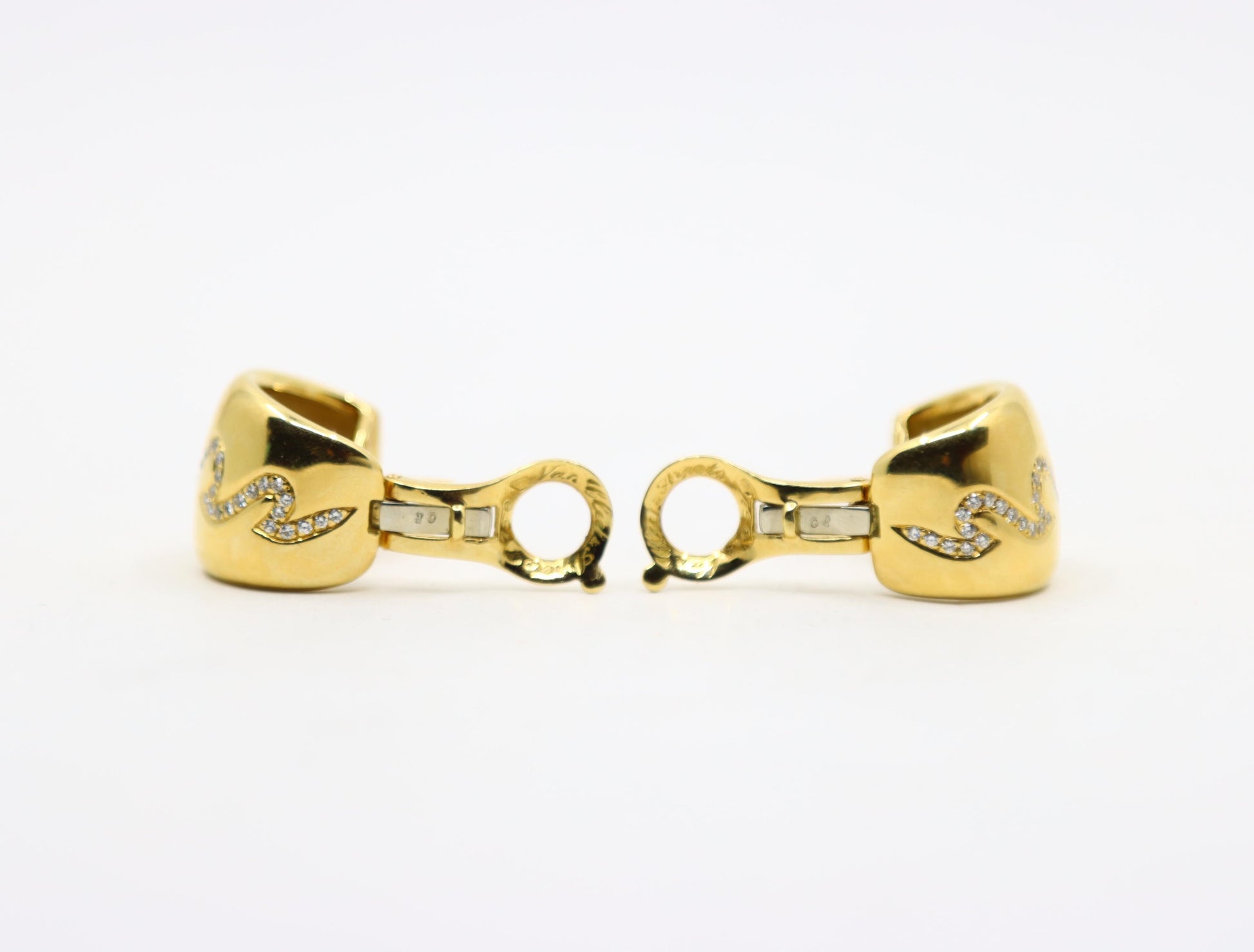 Van Cleef & Appels  18K Gold Diamond Hoop Earrings