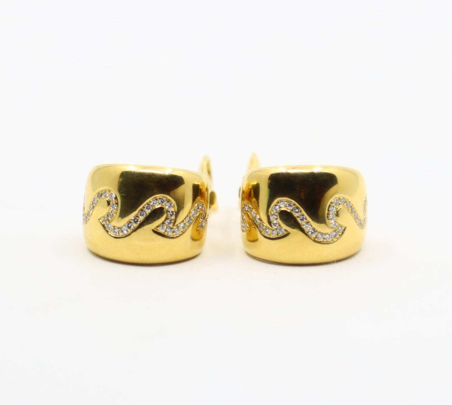 Van Cleef & Appels  18K Gold Diamond Hoop Earrings
