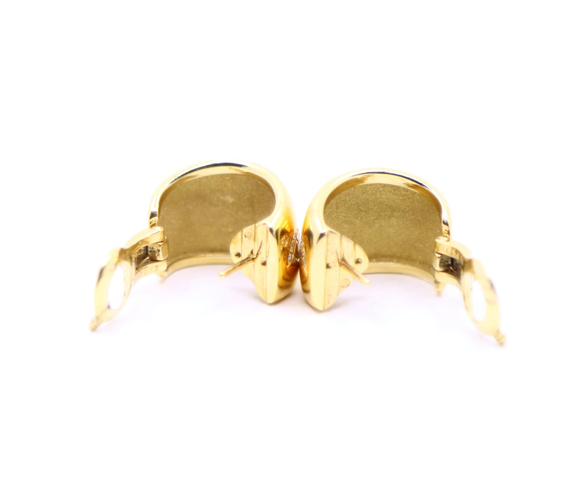 Van Cleef & Appels  18K Gold Diamond Hoop Earrings