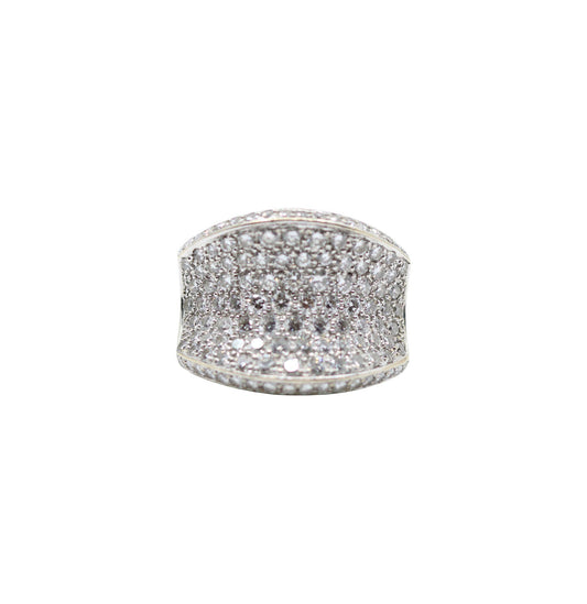 Vintage WCJ 3 Carat Diamond Pave Saddle Ring.
