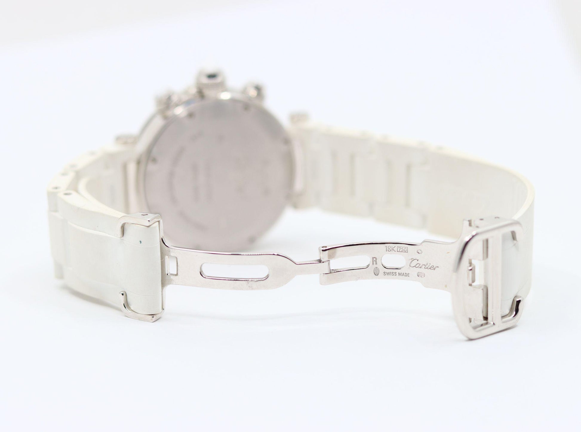 Cartier Pasha 18K White Gold Diamond Watch