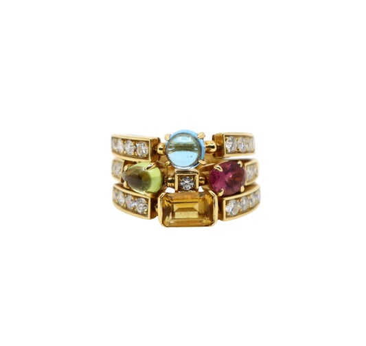 Bulgari Allegra Diamond & Multi-gemstone Ring