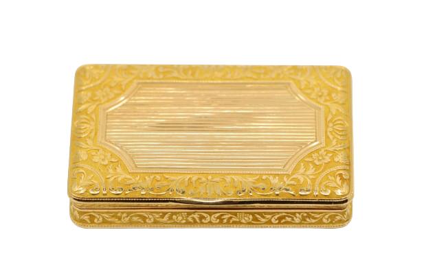 Vintage 14K Gold Rectangle Shape Box