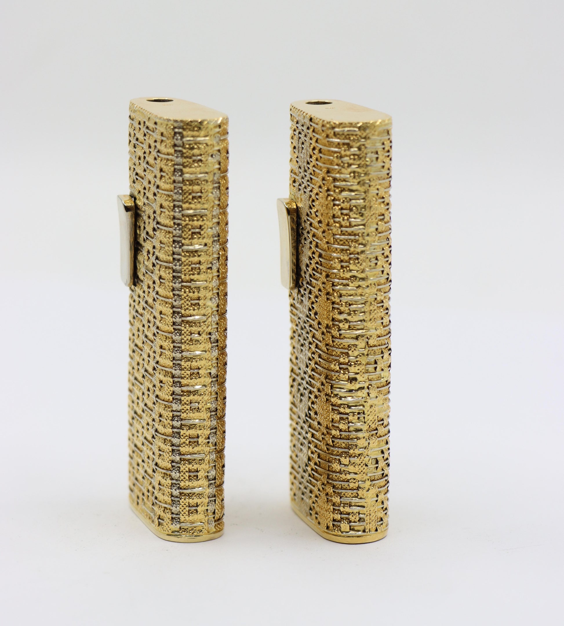 A Pair Of Sarome 18K Gold Lighters