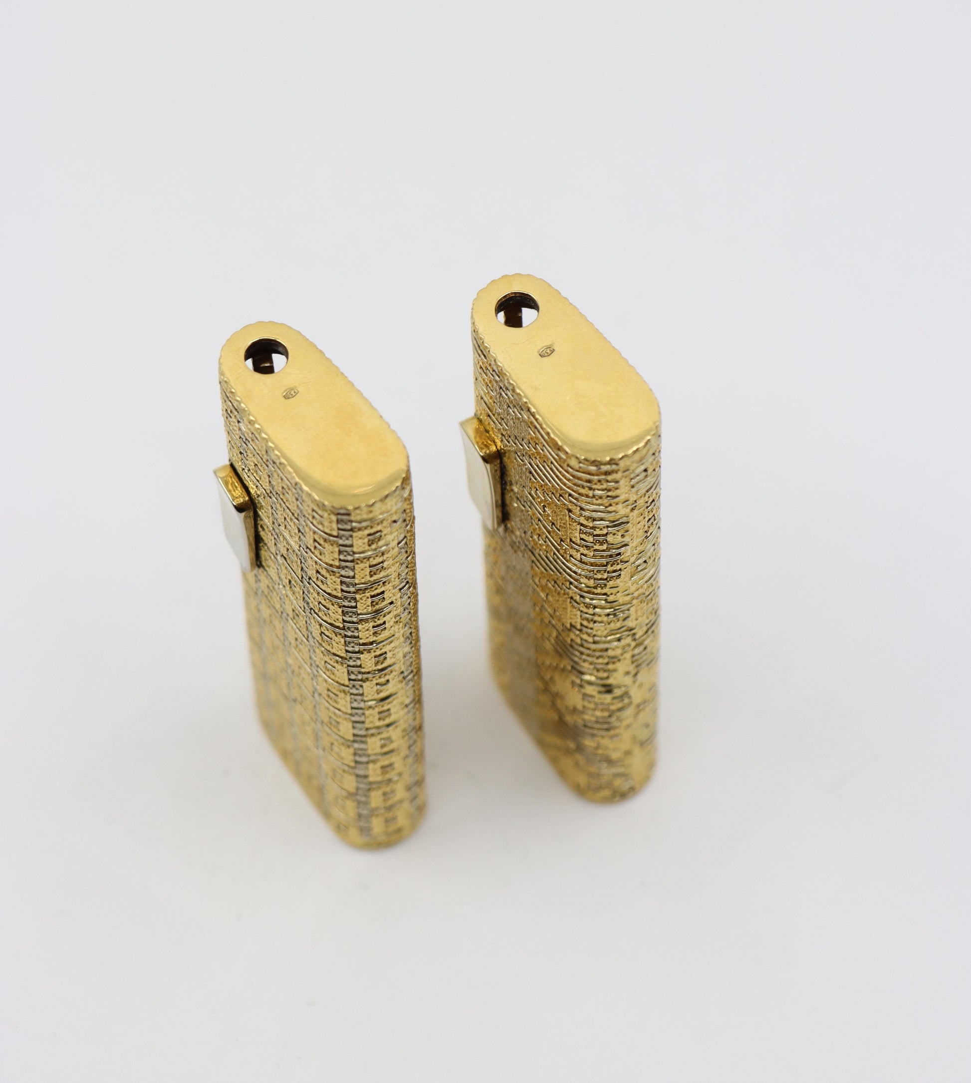 A Pair Of Sarome 18K Gold Lighters