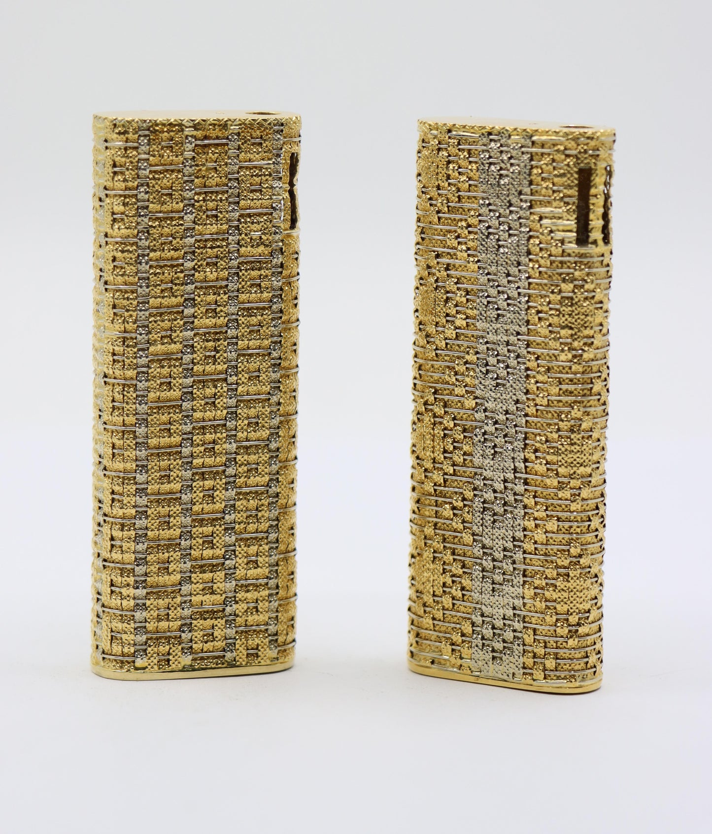 A Pair Of Sarome 18K Gold Lighters