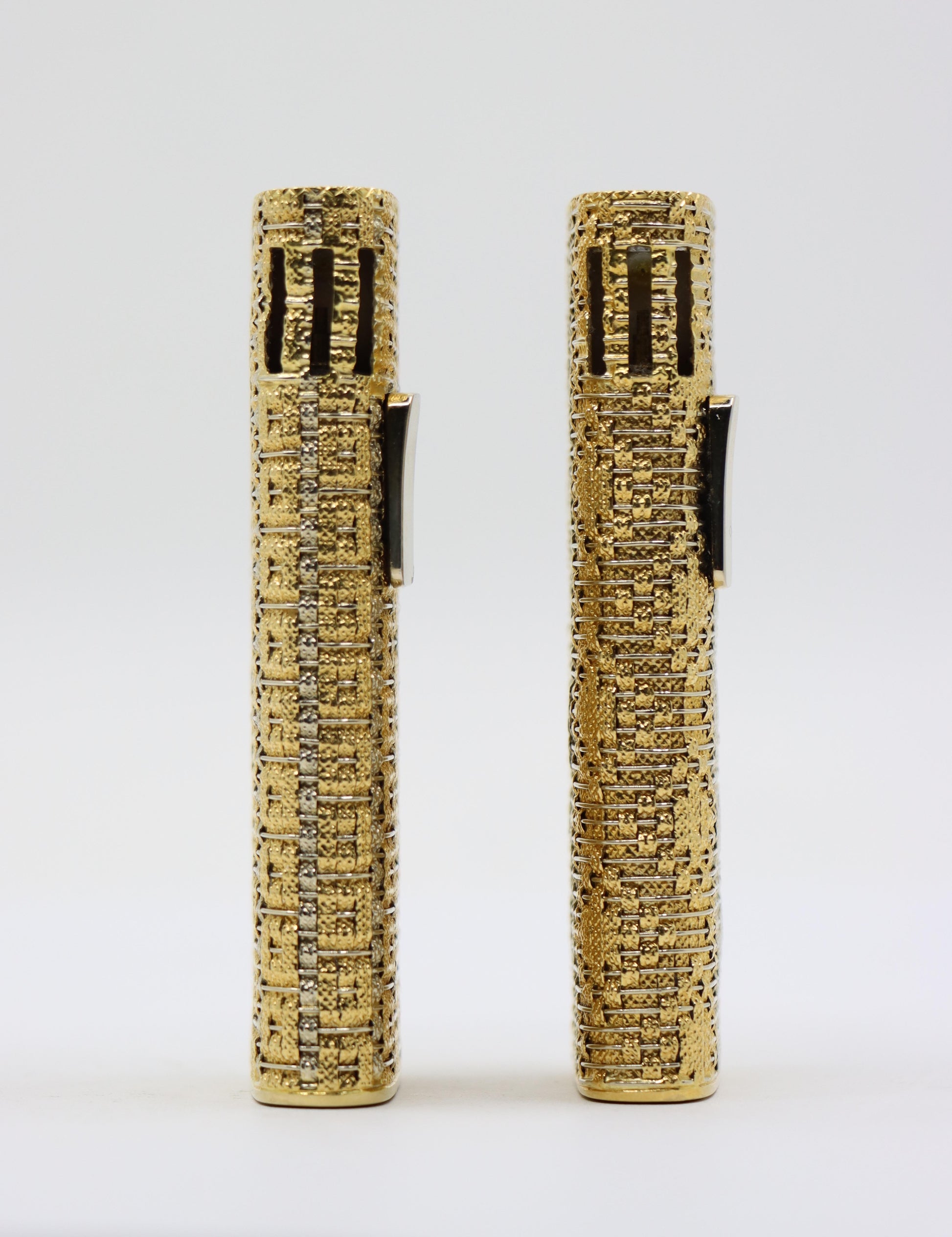 A Pair Of Sarome 18K Gold Lighters