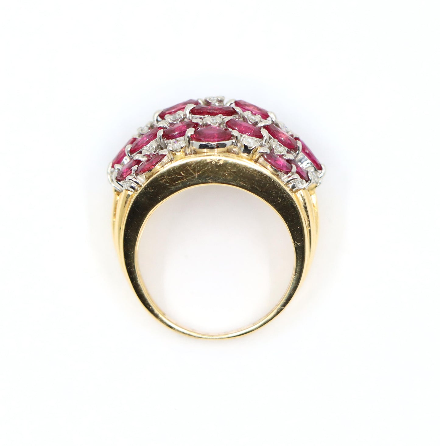 Vintage 18K Gold Ruby Diamond Ring