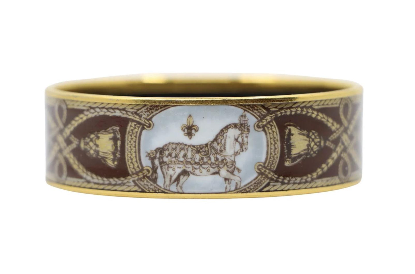 Vintage Hermes Enamel Horse Bracelet