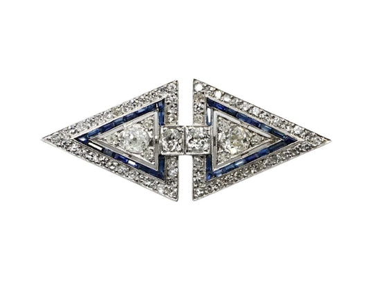 Art Deco Platinum Diamond Brooch Pin