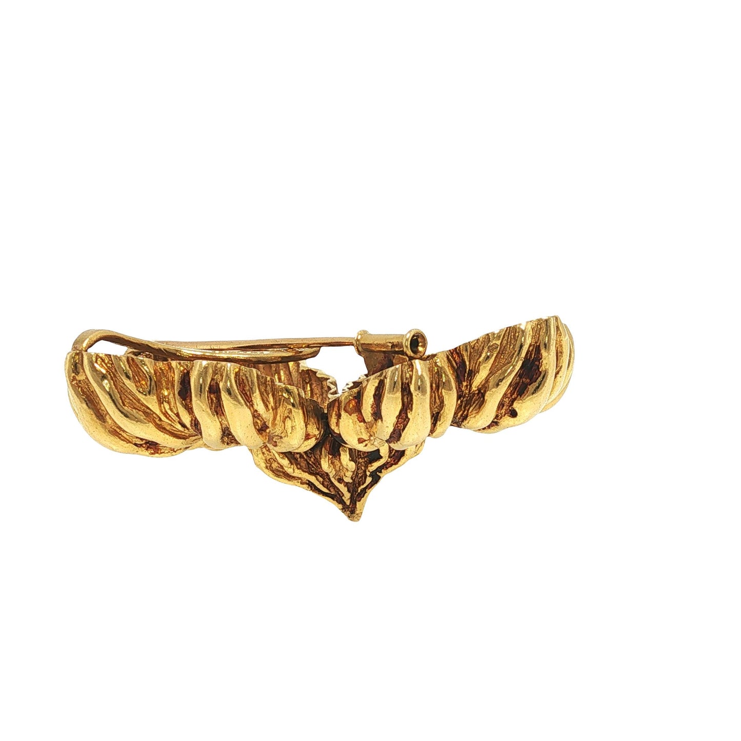 Large David Webb 18K Yellow Gold Convertible Floral Brooch Pendant