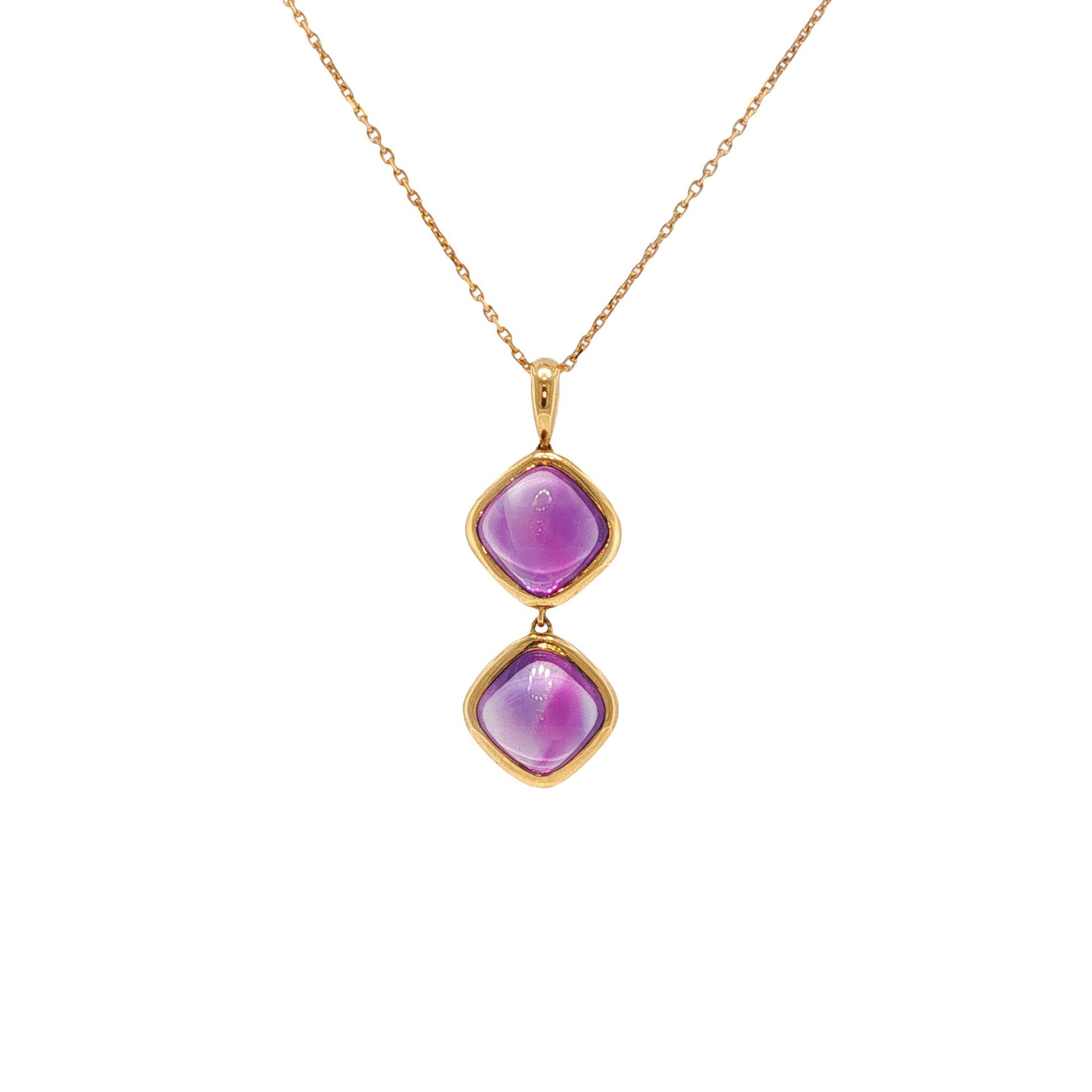 Vintage 1980s Van Cleef & Arpels Amethyst Drop Necklace