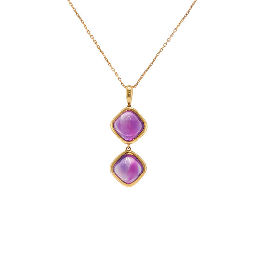 Vintage 1980s Van Cleef & Arpels Amethyst Drop Necklace