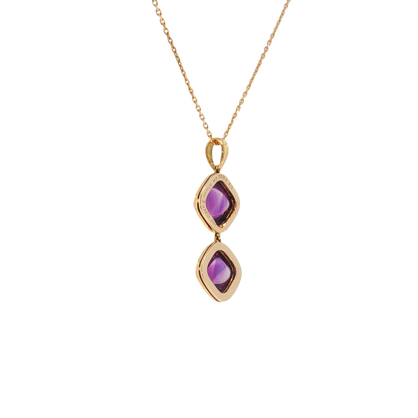 Vintage 1980s Van Cleef & Arpels Amethyst Drop Necklace