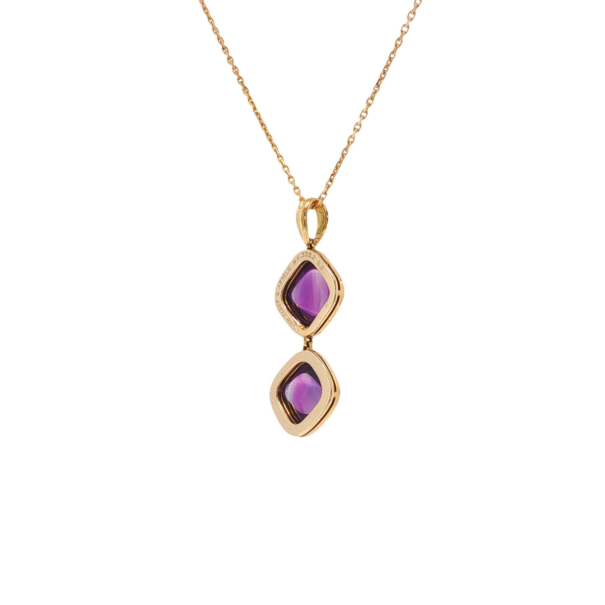 Vintage 1980s Van Cleef & Arpels Amethyst Drop Necklace