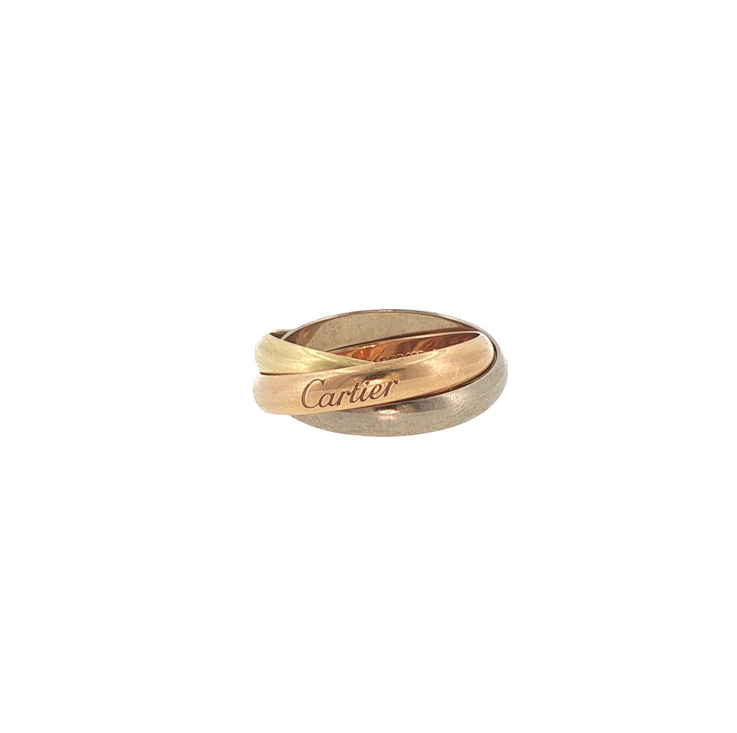 Cartier Trinity Classic Medium Model 18K Tri-Color Gold Ring