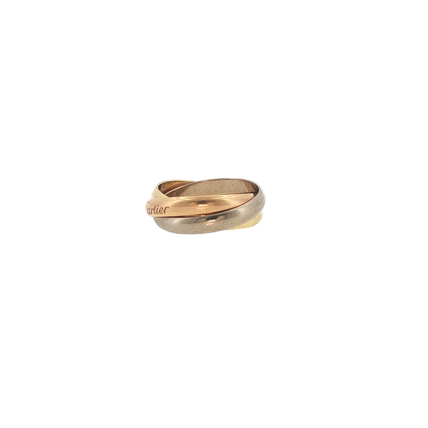 Cartier Trinity Classic Medium Model 18K Tri-Color Gold Ring
