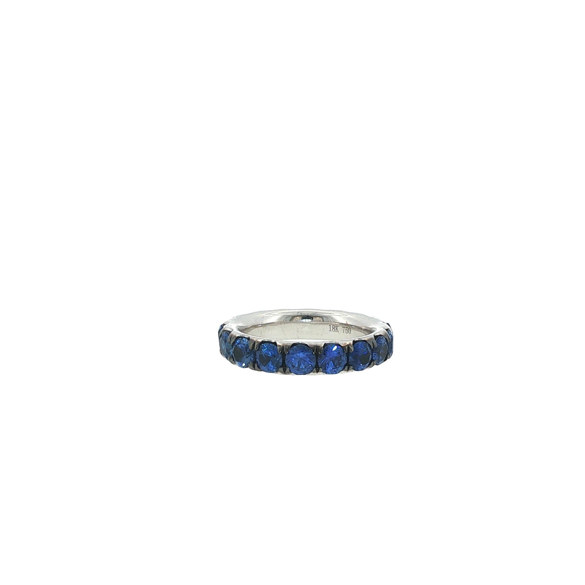 18K White Gold Sapphire Eternity Ring