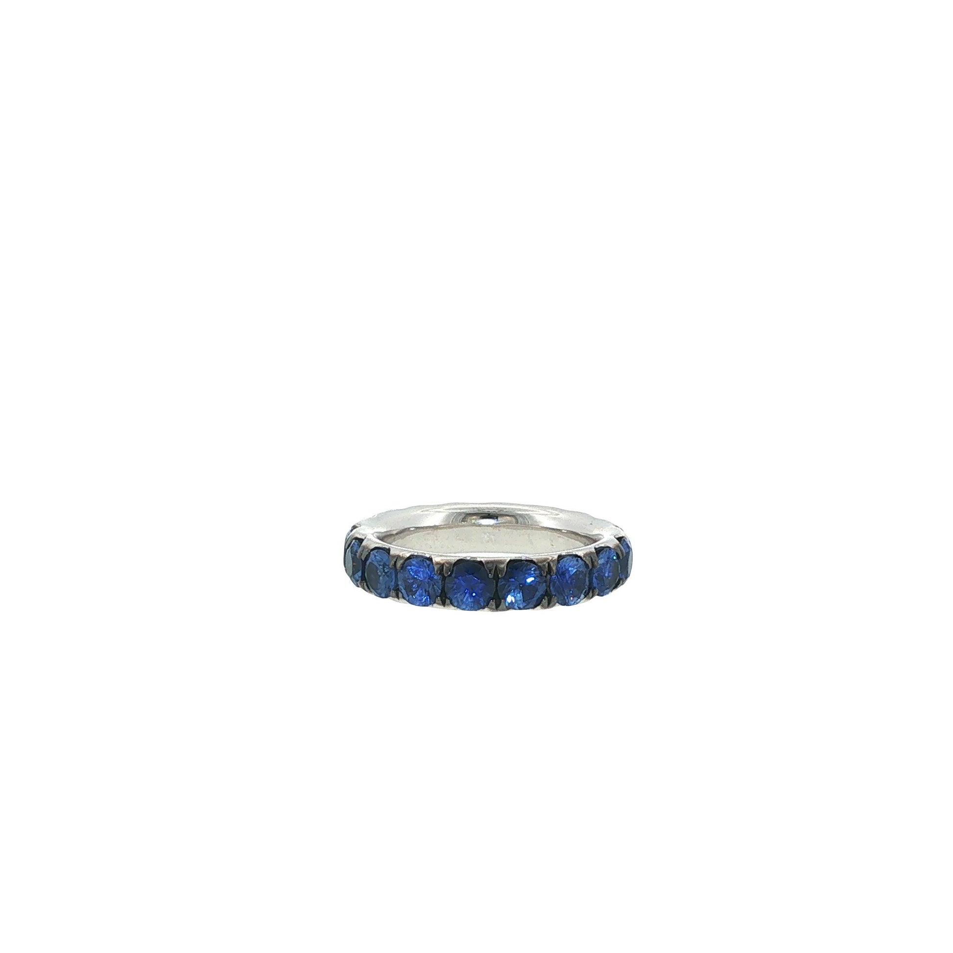 18K White Gold Sapphire Eternity Ring