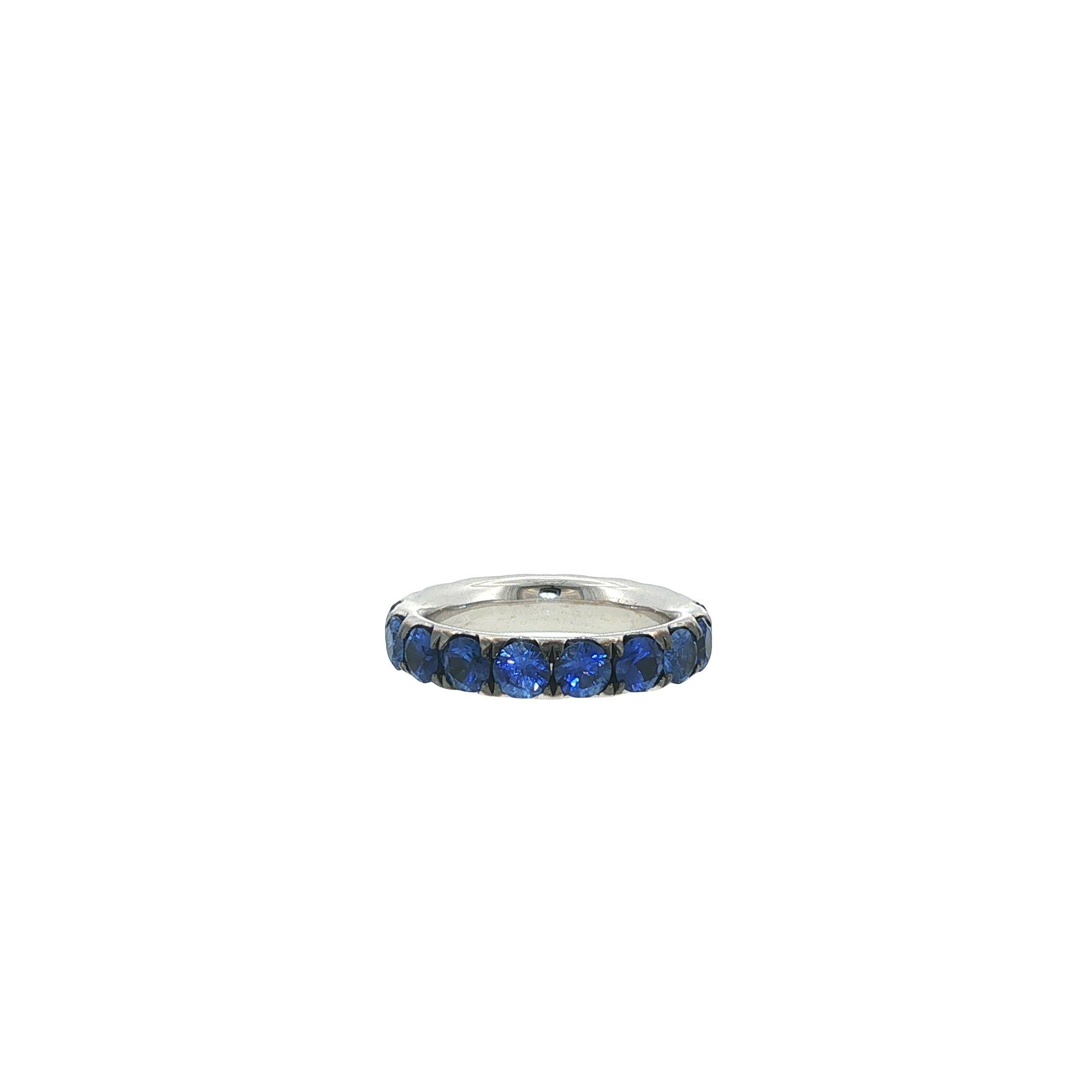18K White Gold Sapphire Eternity Ring