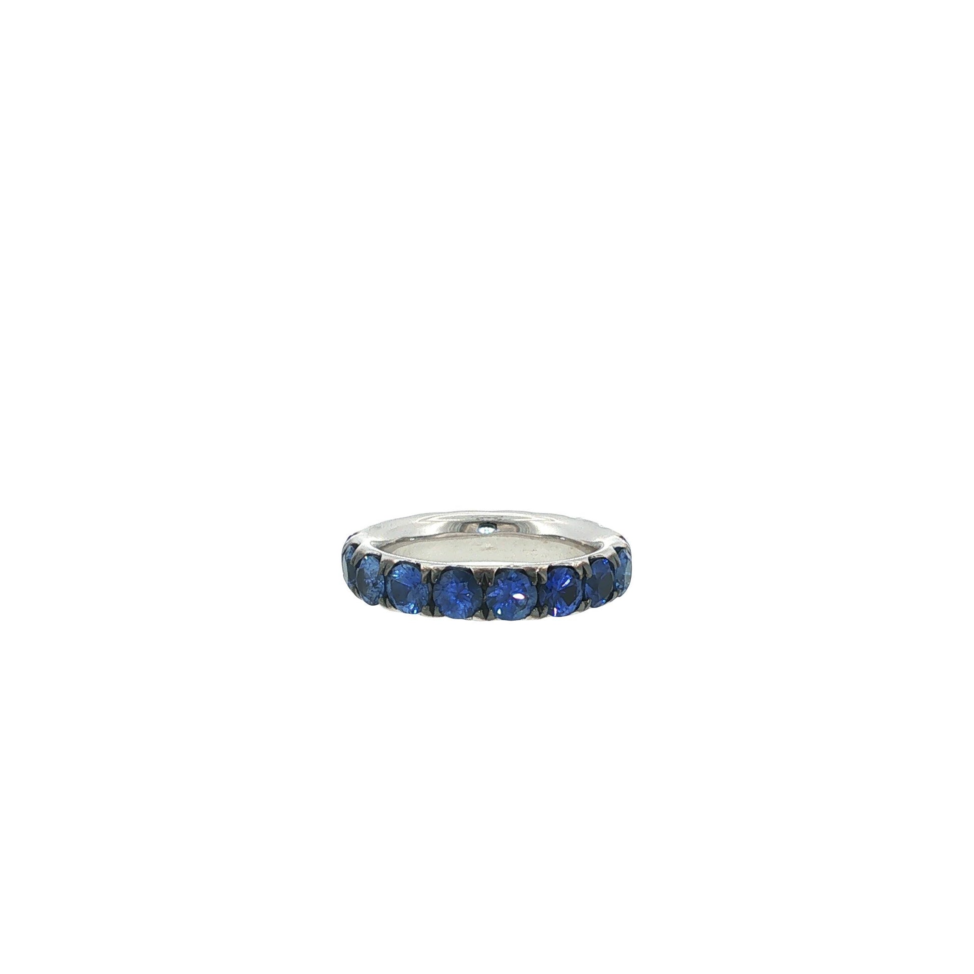 18K White Gold Sapphire Eternity Ring