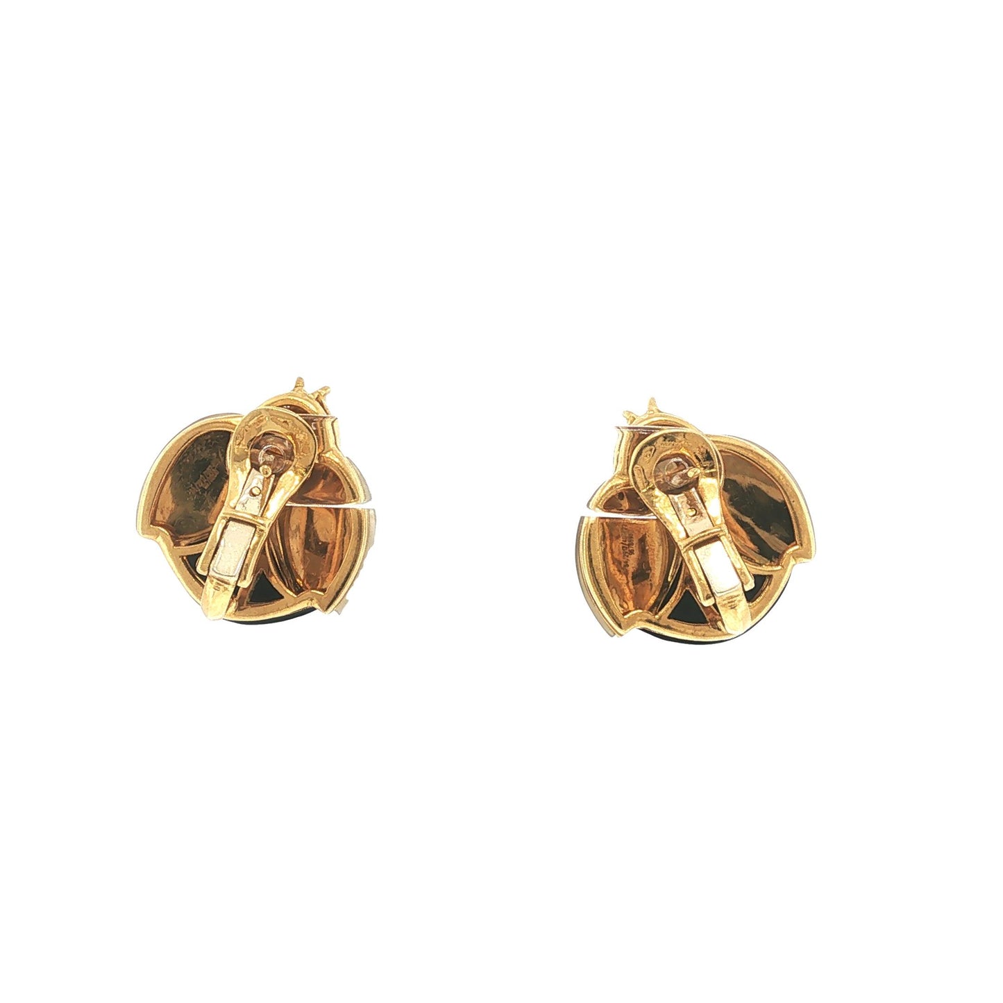 Vintage De Grisgono 18K Mother-of-Pearl Onyx & Diamond Lady Bug Earrings
