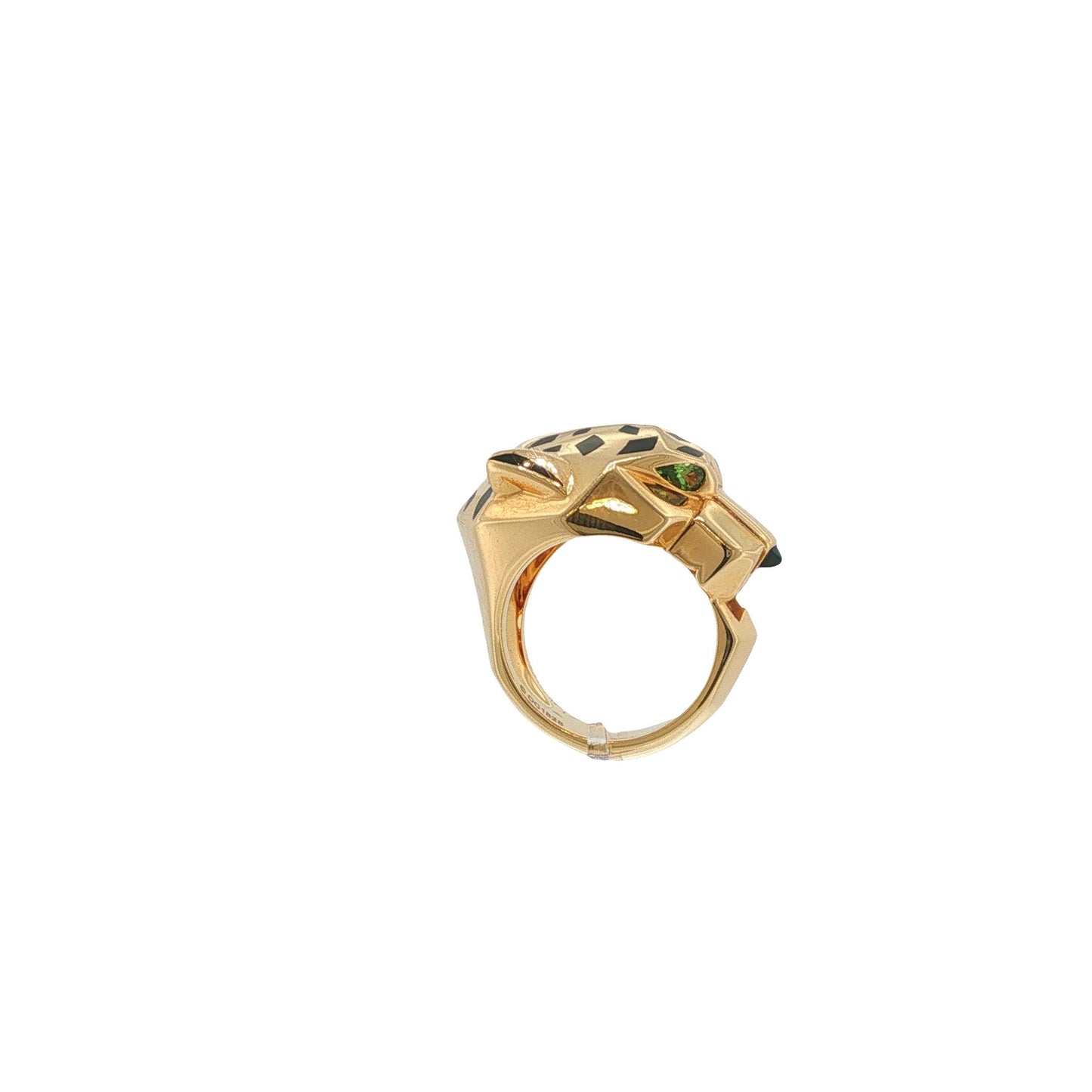 Cartier Panthère 18K Gold Tsavorite Garnet & Onyx Ring, Size 51
