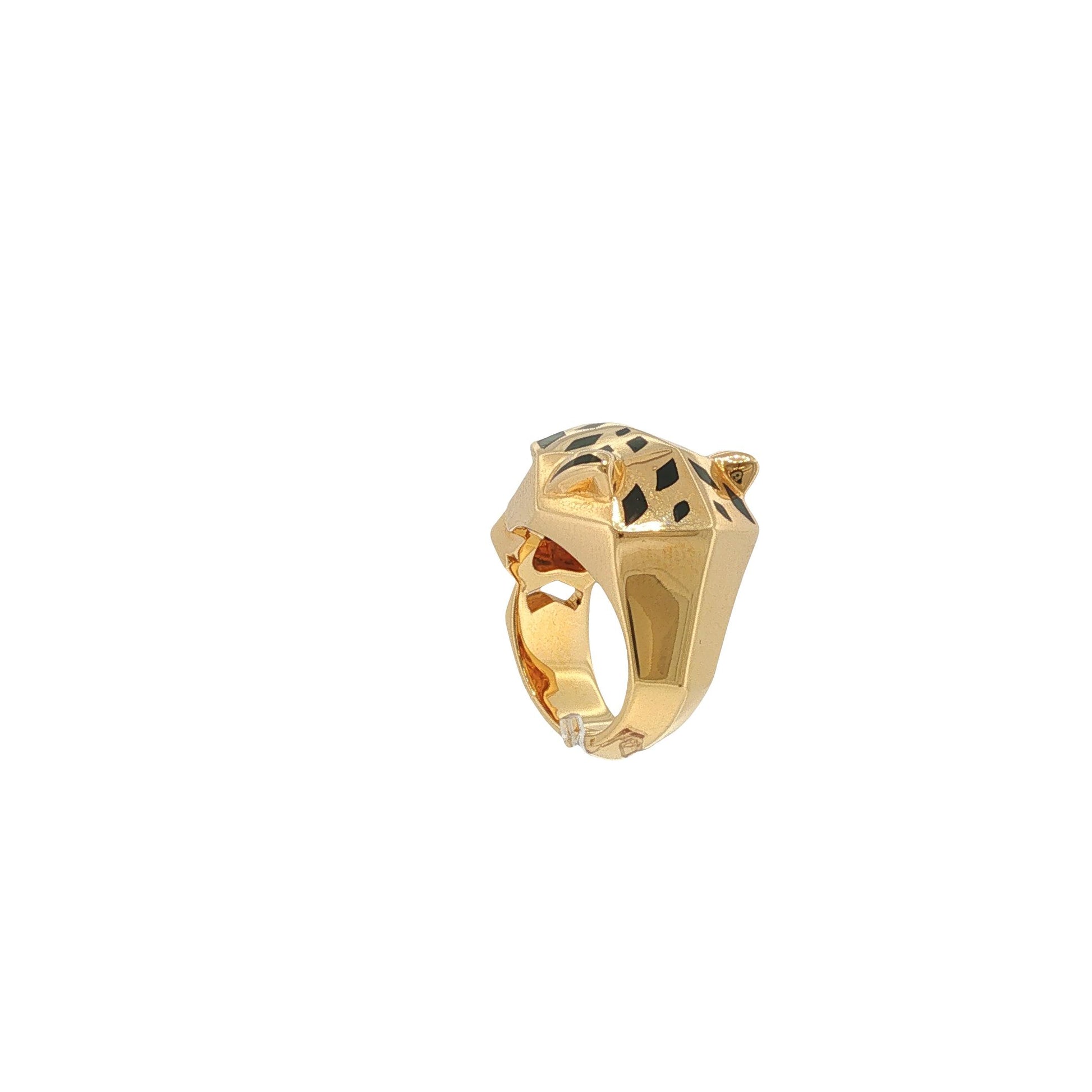 Cartier Panthère 18K Gold Tsavorite Garnet & Onyx Ring, Size 51
