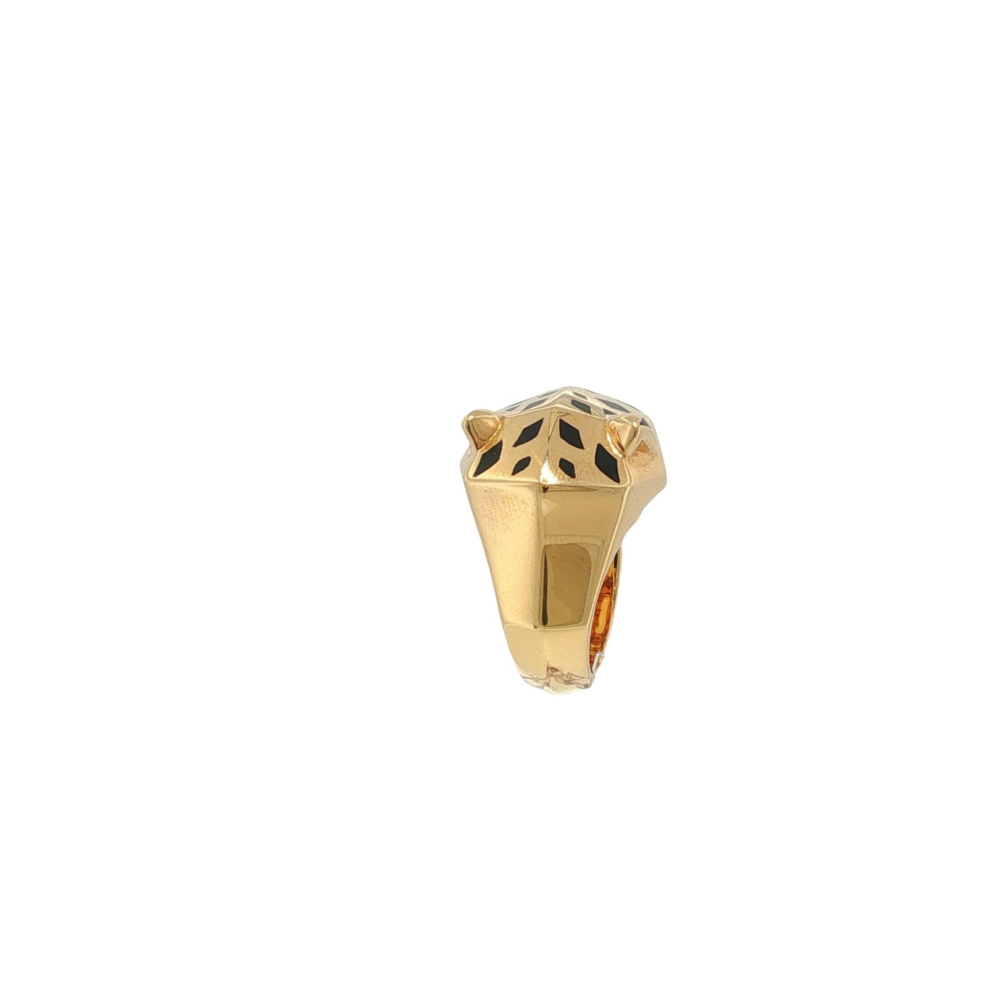 Cartier Panthère 18K Gold Tsavorite Garnet & Onyx Ring, Size 51