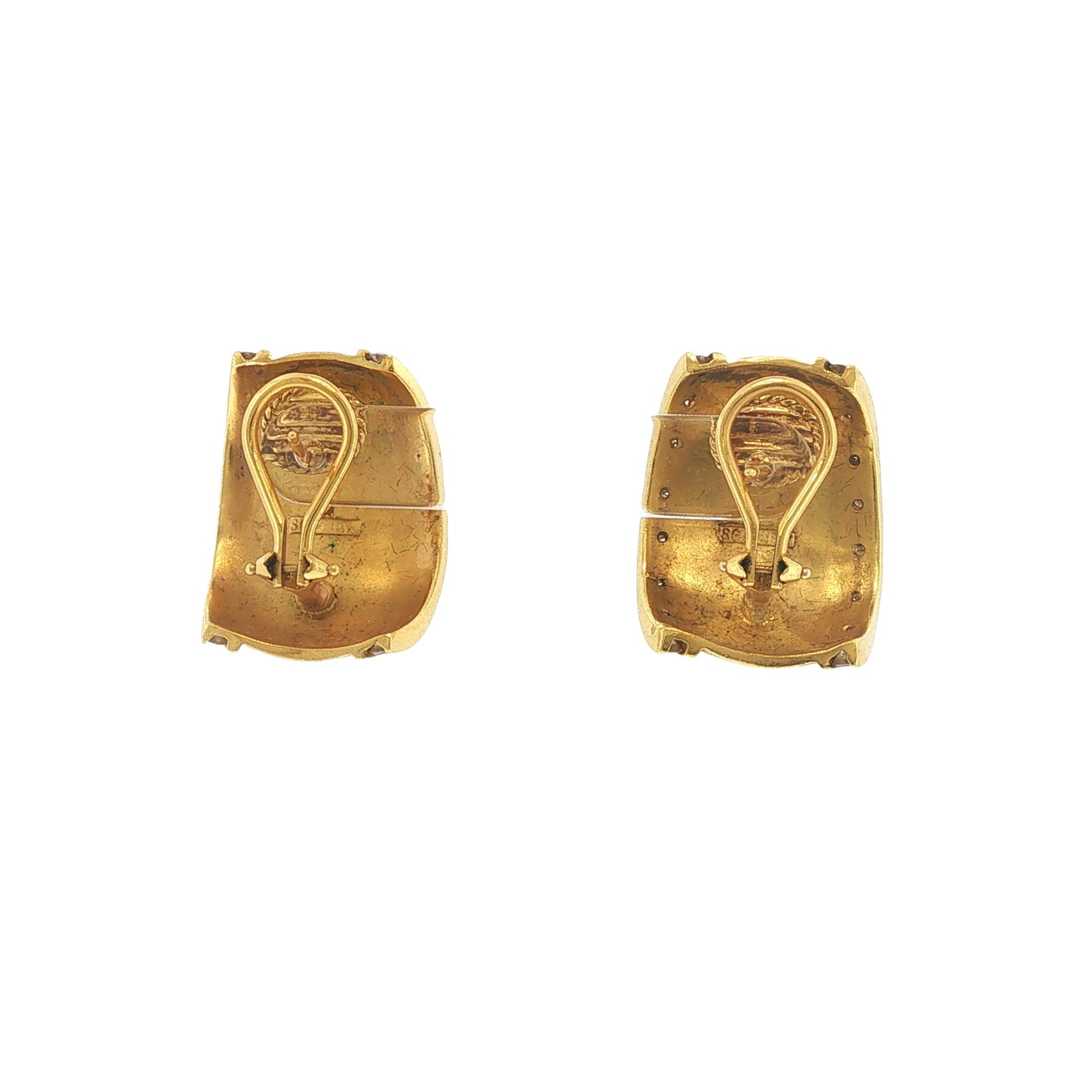 SeidenGang 18K Gold Dancing Figure Diamond Earrings