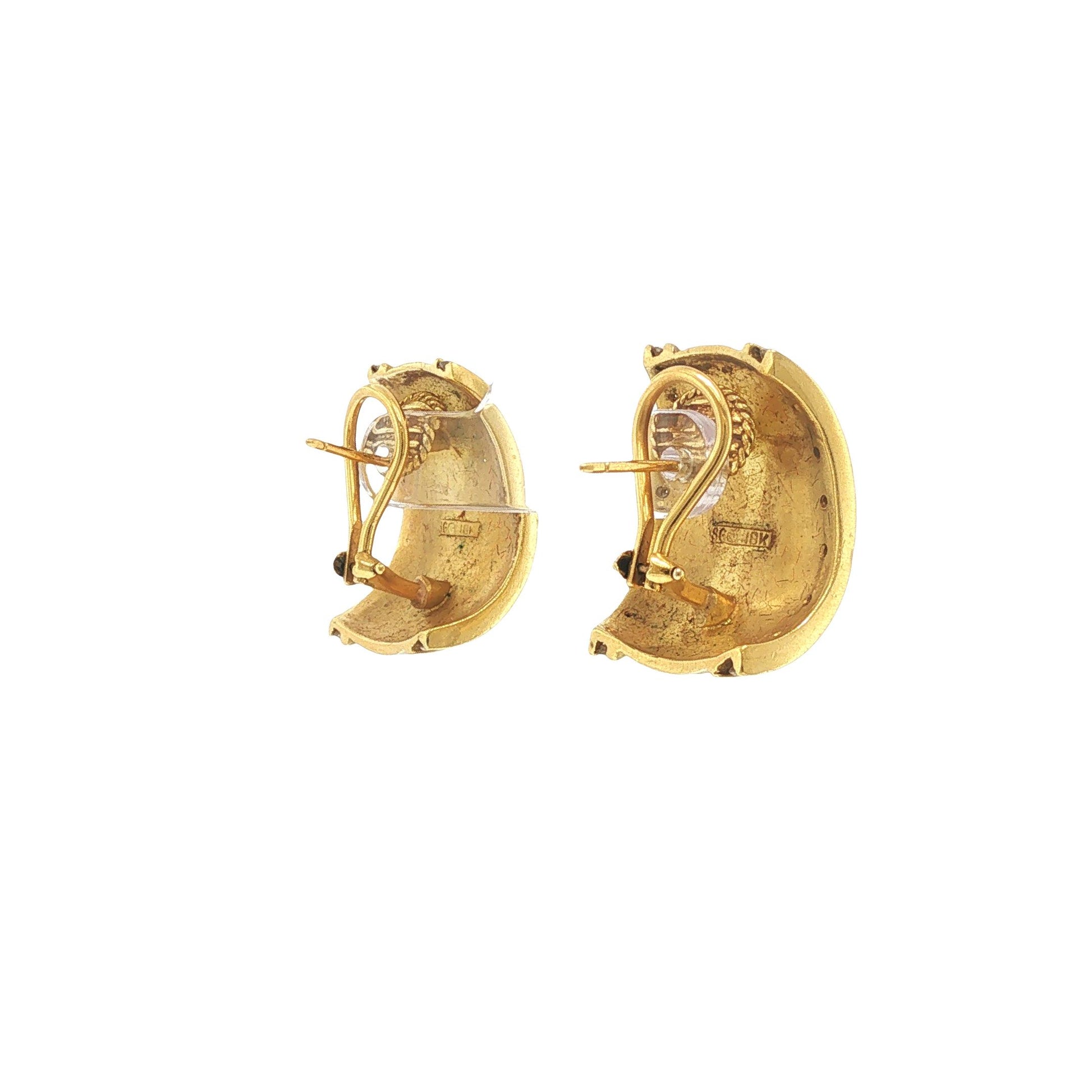 SeidenGang 18K Gold Dancing Figure Diamond Earrings