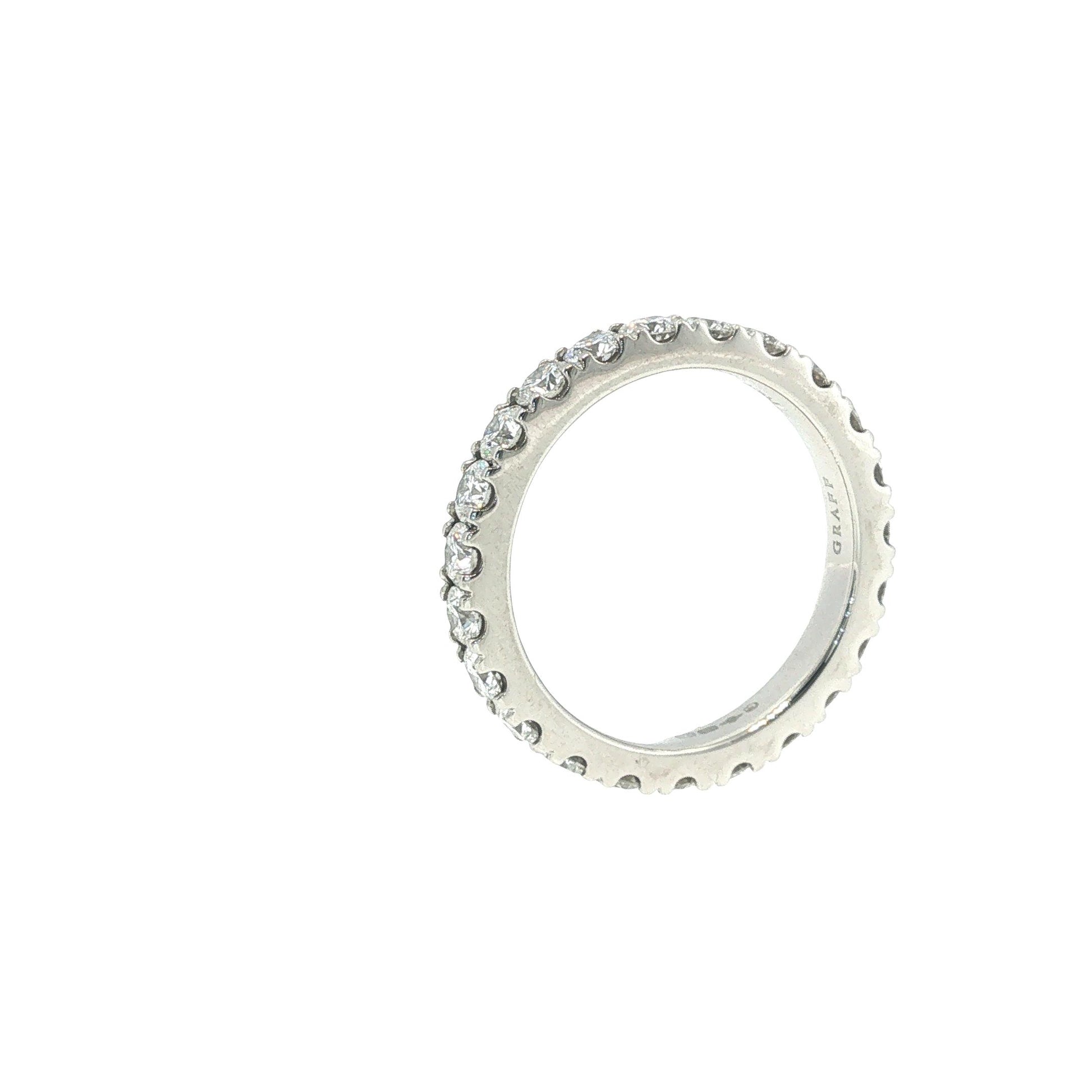 Graff Platinum Diamond Eternity Band Ring