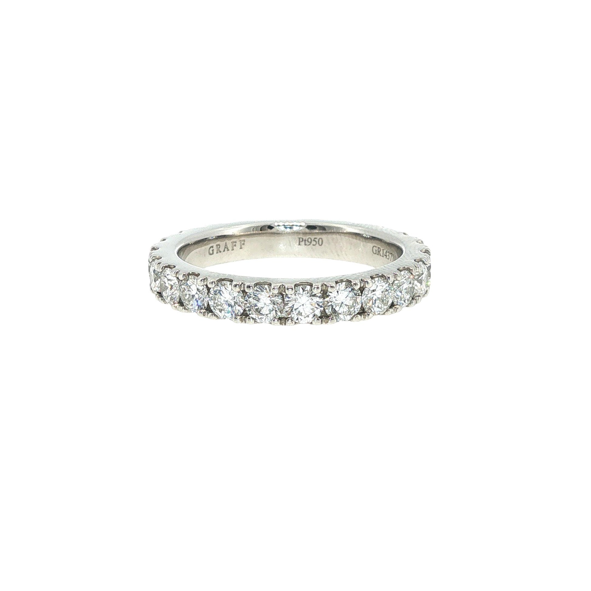 Graff Platinum Diamond Eternity Band Ring