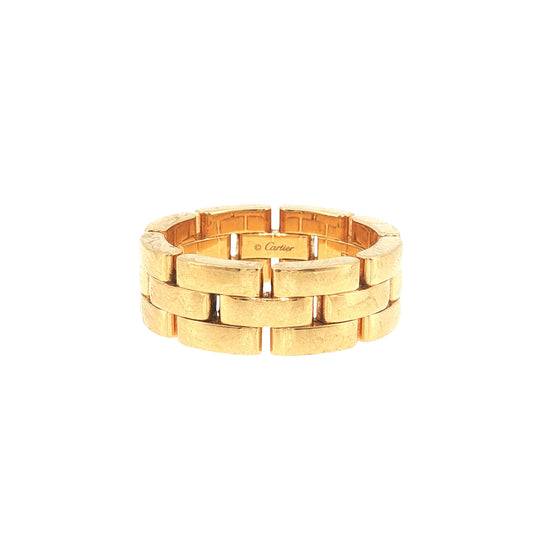 Vintage Cartier 18K Gold Maillon Panthere Ring