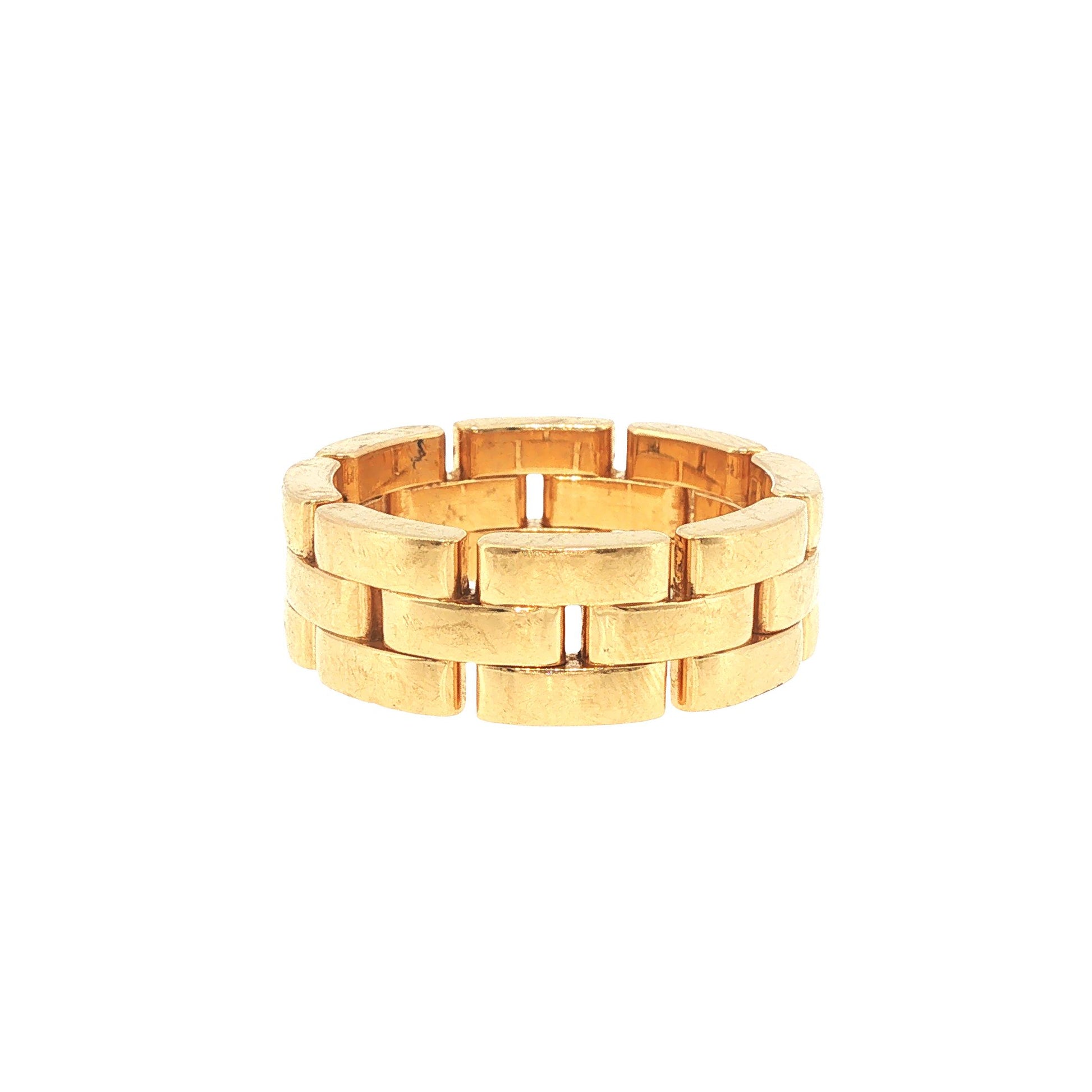 Vintage Cartier 18K Gold Maillon Panthere Ring