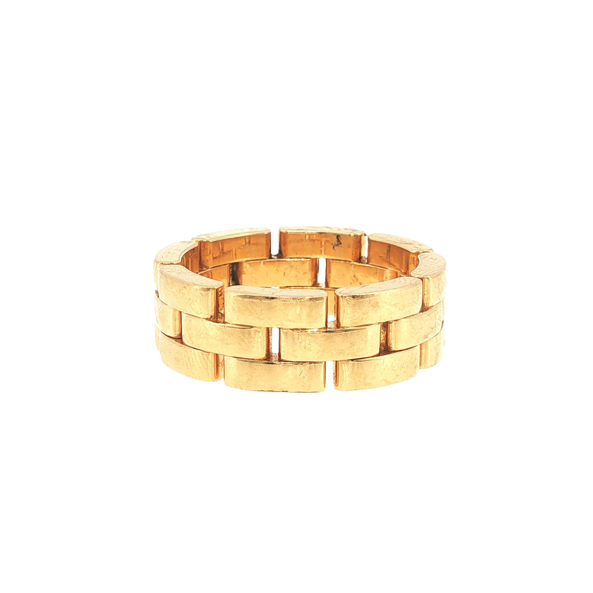 Vintage Cartier 18K Gold Maillon Panthere Ring