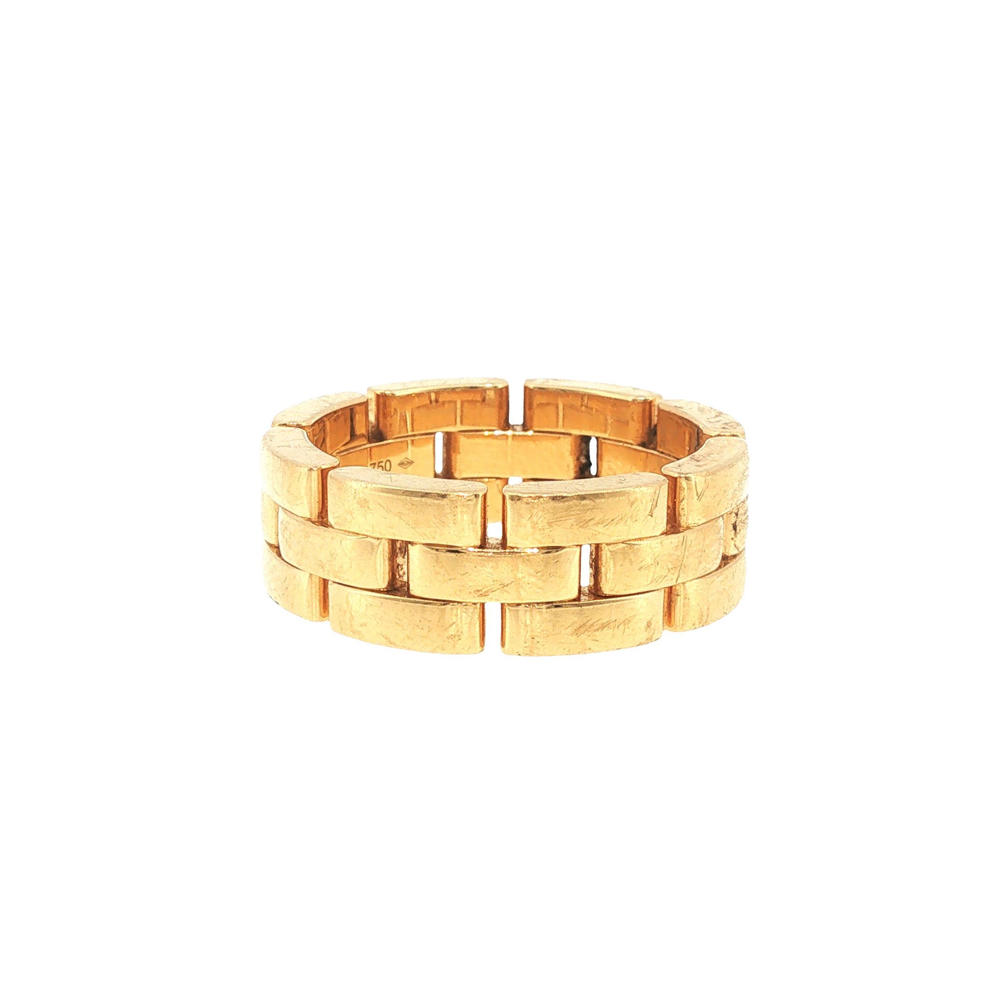Vintage Cartier 18K Gold Maillon Panthere Ring