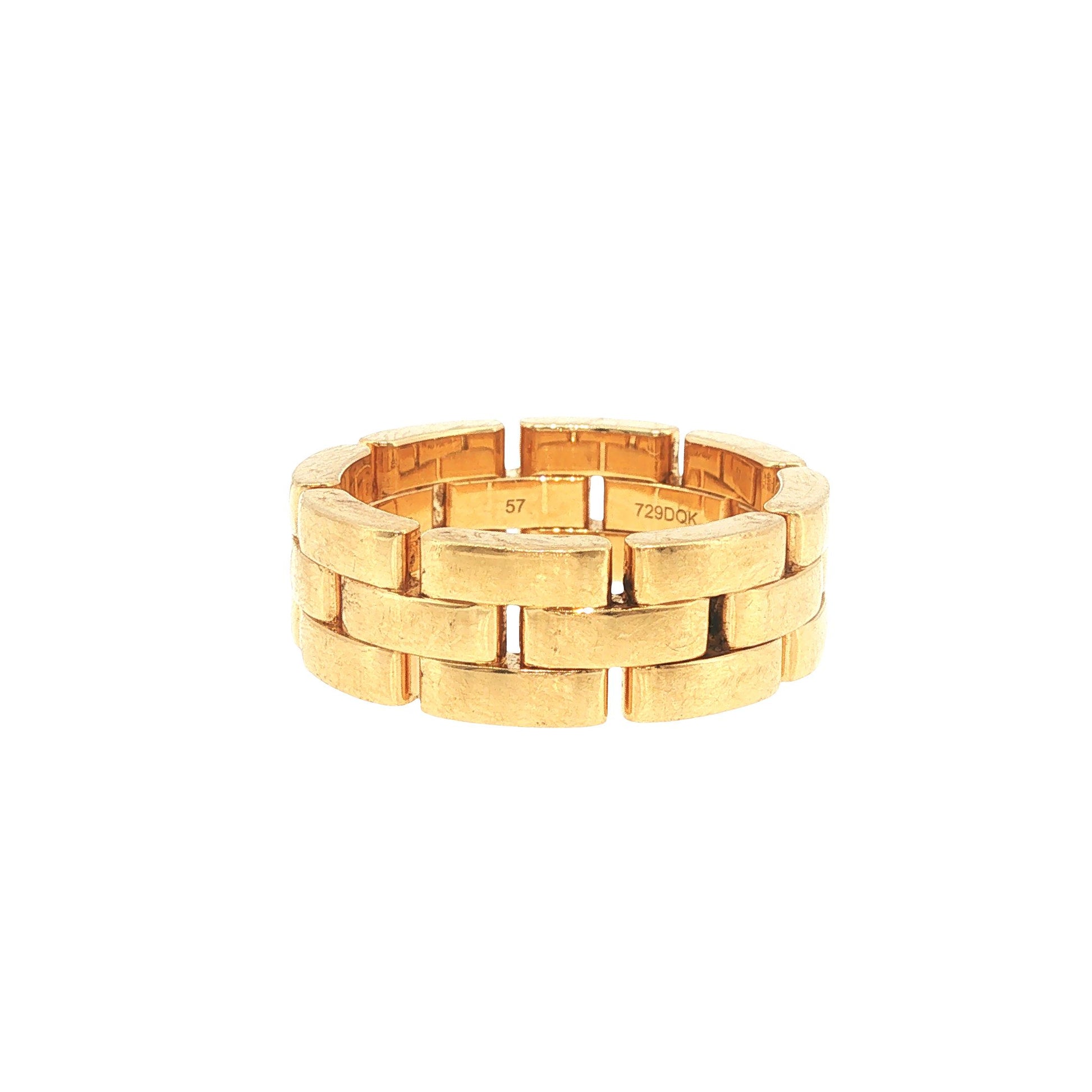 Vintage Cartier 18K Gold Maillon Panthere Ring
