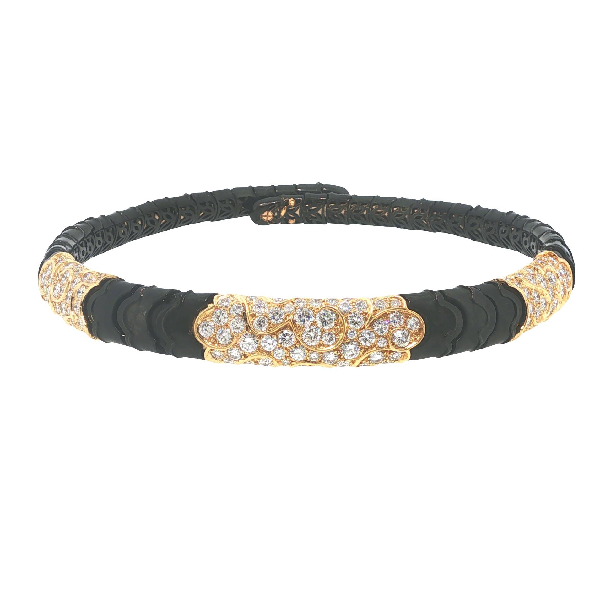 VINTAGE FRENCH MARINA B. ONDA 18K GOLD DIAMOND NECKLACE