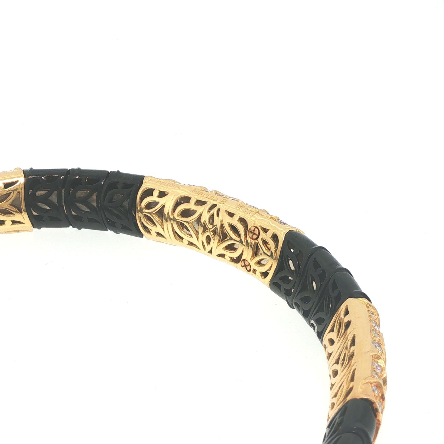 VINTAGE FRENCH MARINA B. ONDA 18K GOLD DIAMOND NECKLACE