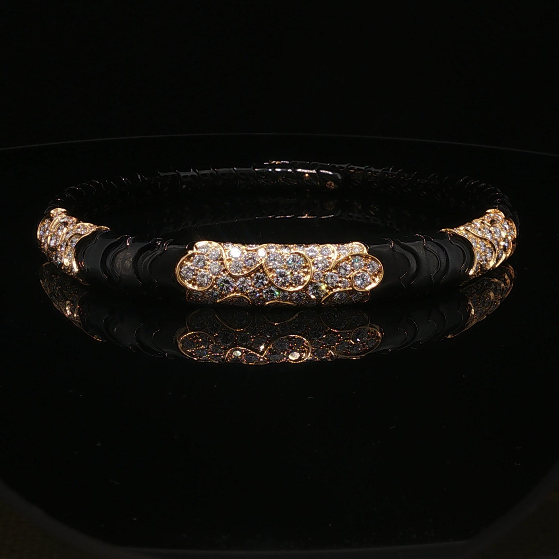 VINTAGE FRENCH MARINA B. ONDA 18K GOLD DIAMOND NECKLACE