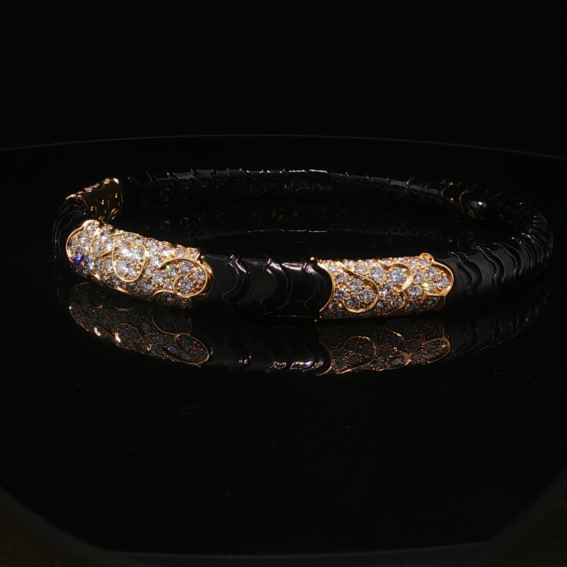 VINTAGE FRENCH MARINA B. ONDA 18K GOLD DIAMOND NECKLACE