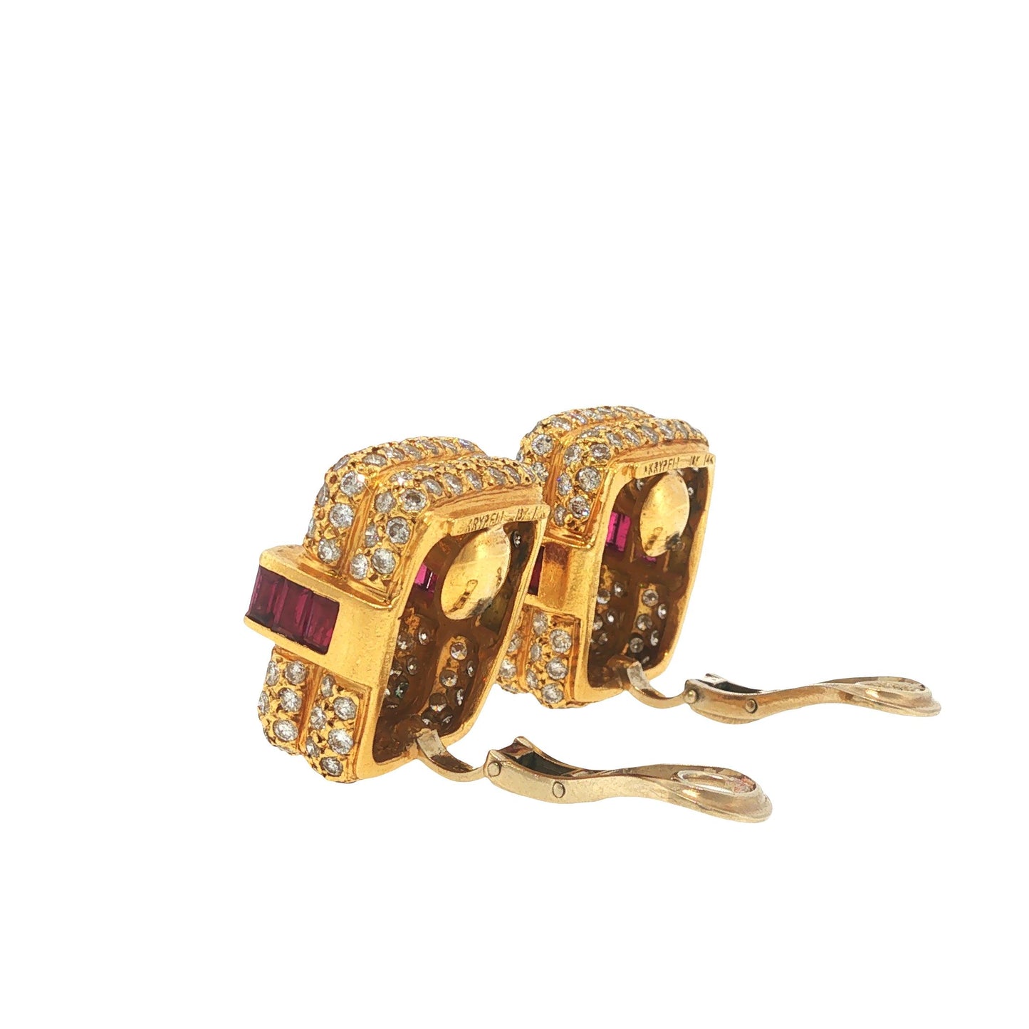 Charles Krypell 18K Gold Ear Clips