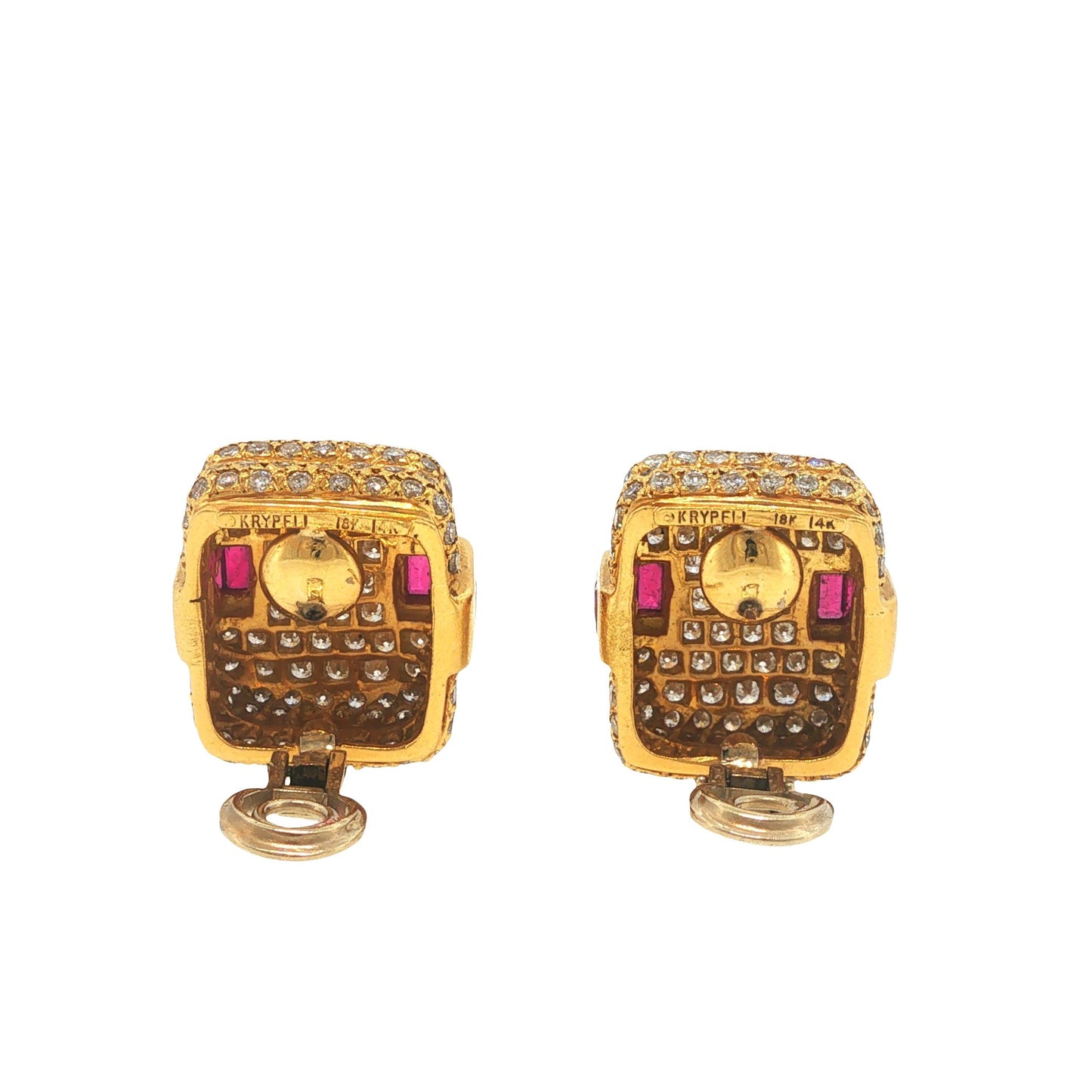 Charles Krypell 18K Gold Ear Clips