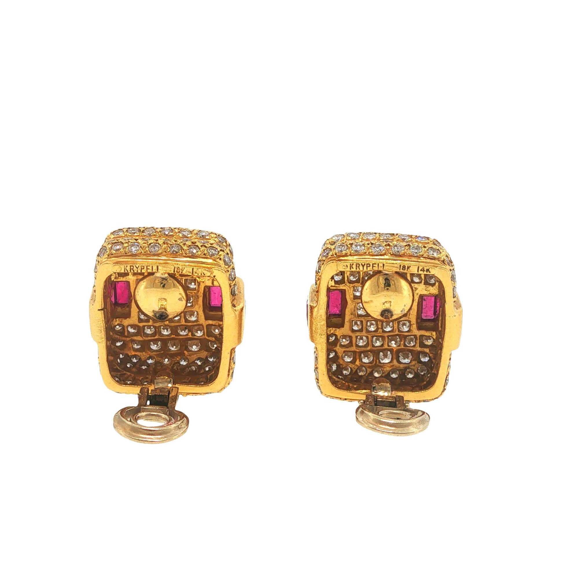 Charles Krypell 18K Gold Ear Clips