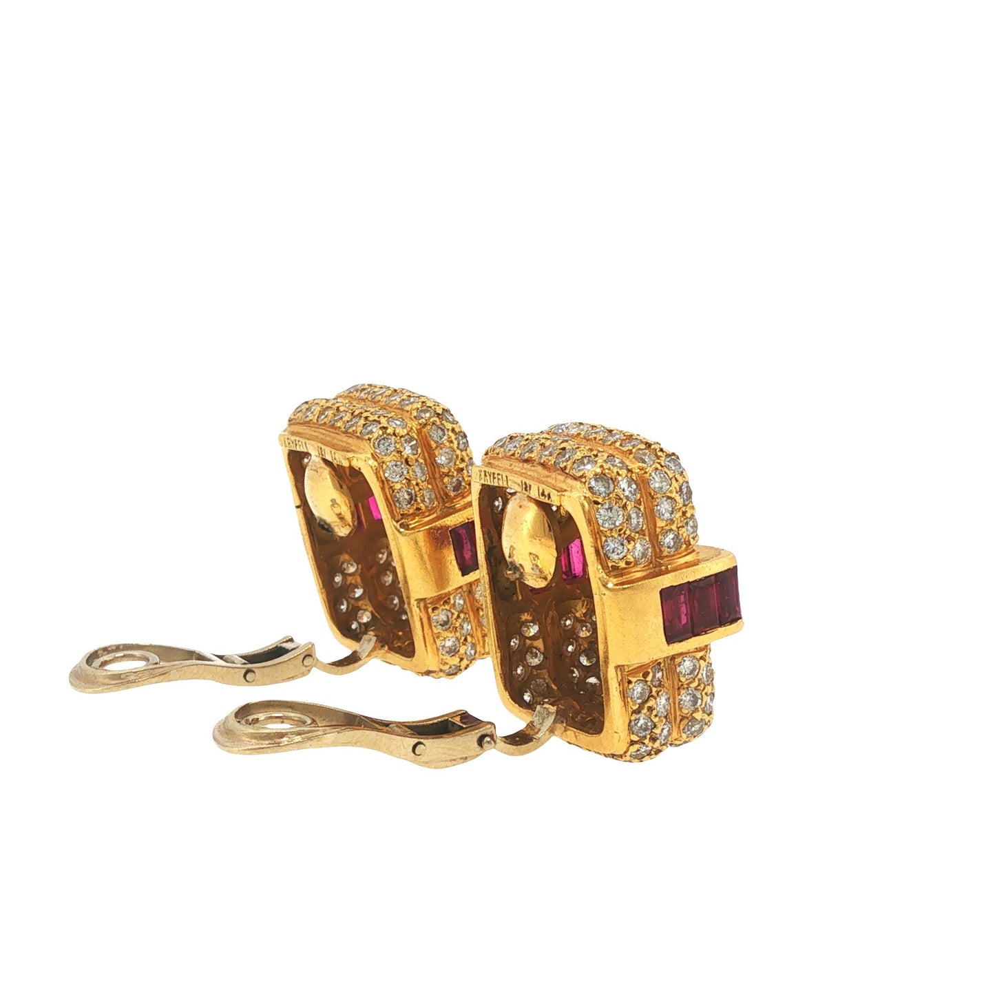 Charles Krypell 18K Gold Ear Clips